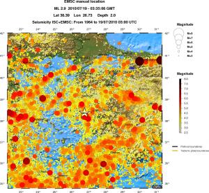 regional magnitude historical seismicity