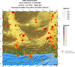regional magnitude historical seismicity