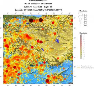 regional magnitude historical seismicity