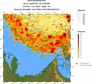 regional magnitude historical seismicity