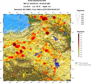 regional magnitude historical seismicity