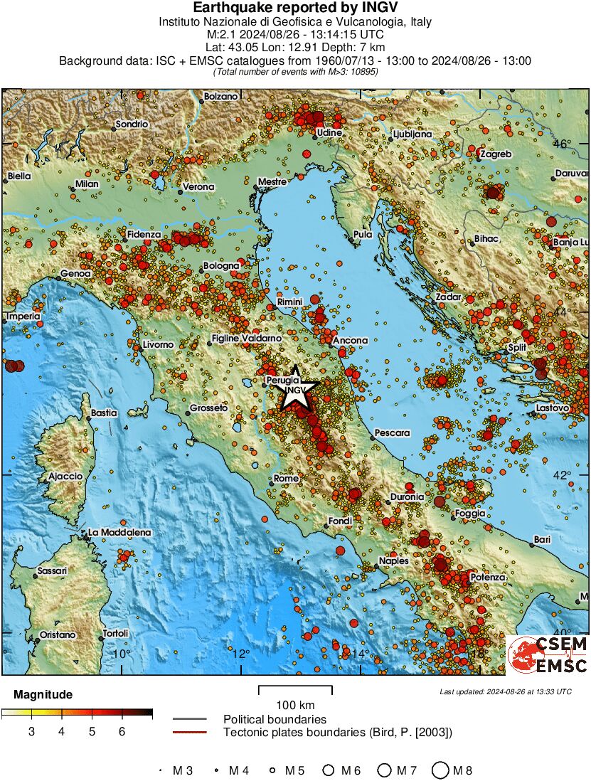 regional magnitude historical seismicity