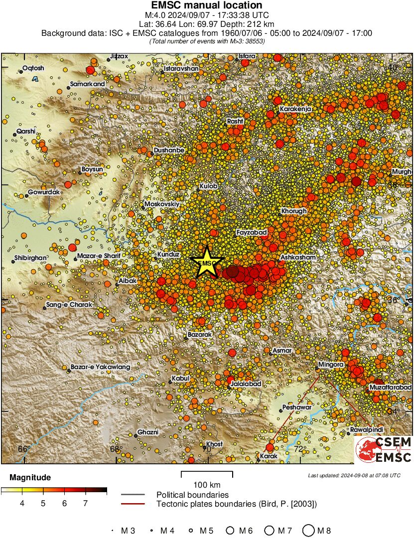regional magnitude historical seismicity