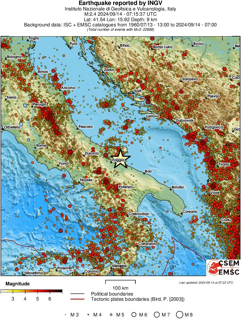 regional magnitude historical seismicity