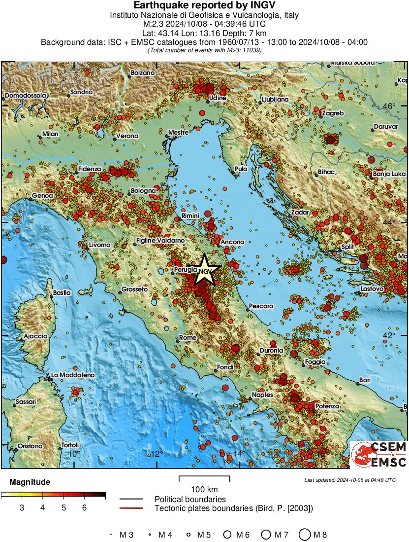 regional magnitude historical seismicity