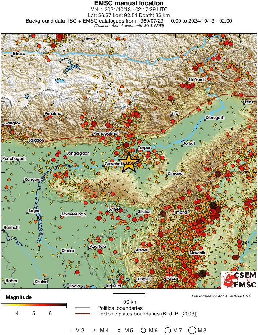 regional magnitude historical seismicity
