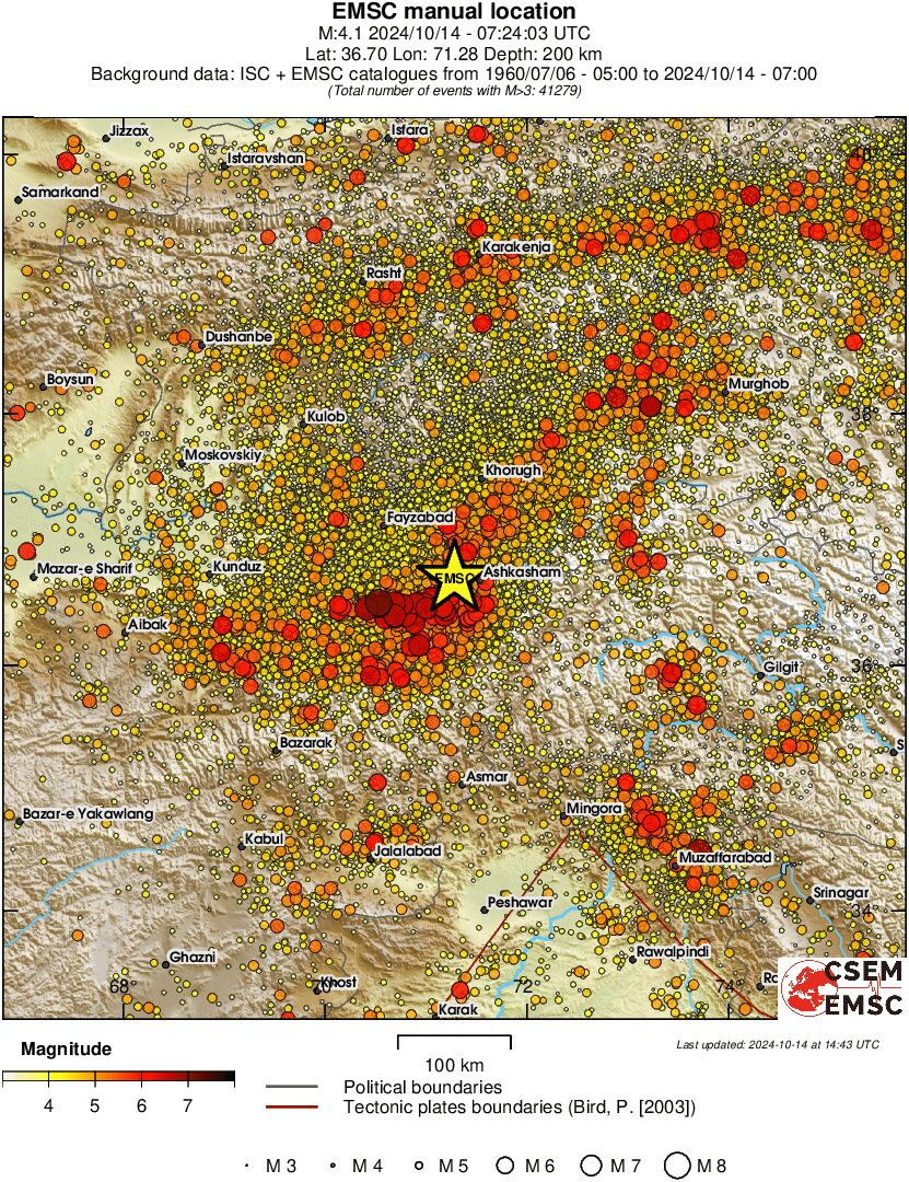 regional magnitude historical seismicity