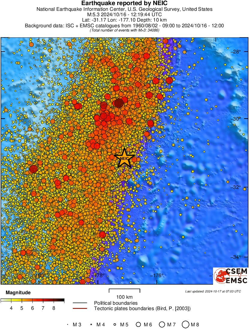regional magnitude historical seismicity