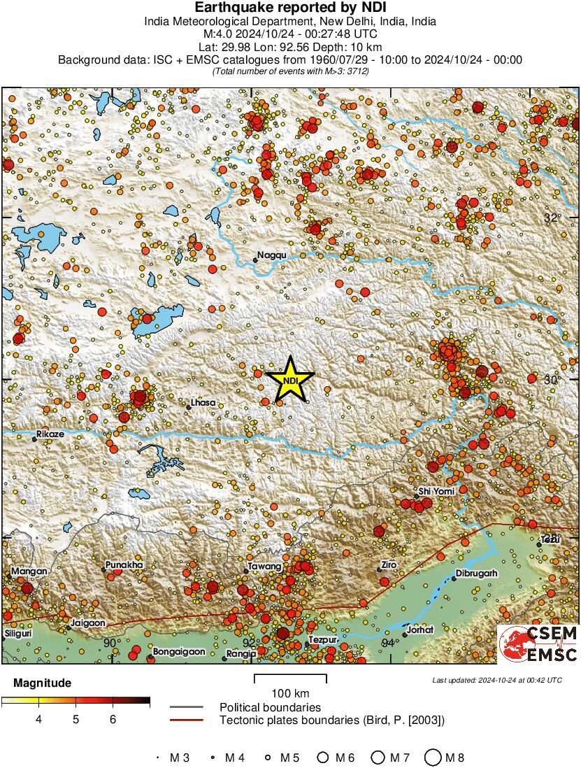 regional magnitude historical seismicity