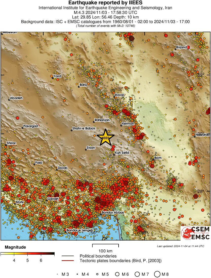 regional magnitude historical seismicity