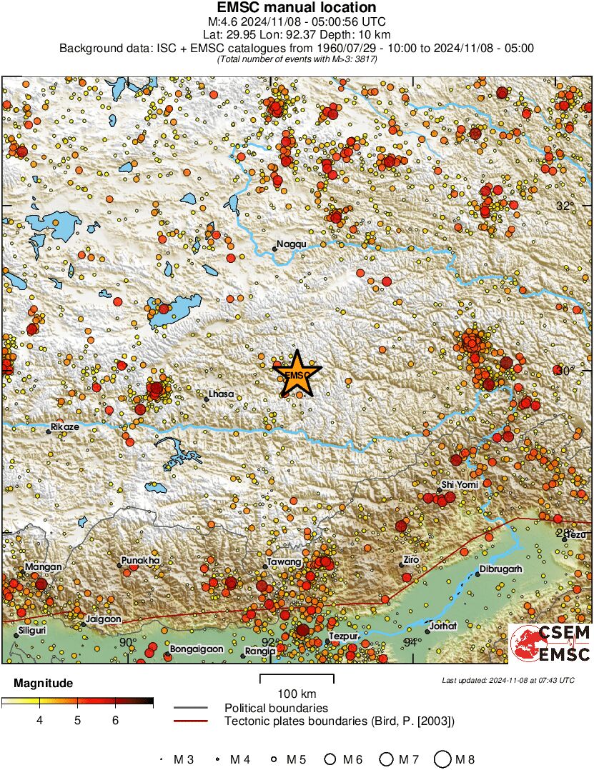 regional magnitude historical seismicity