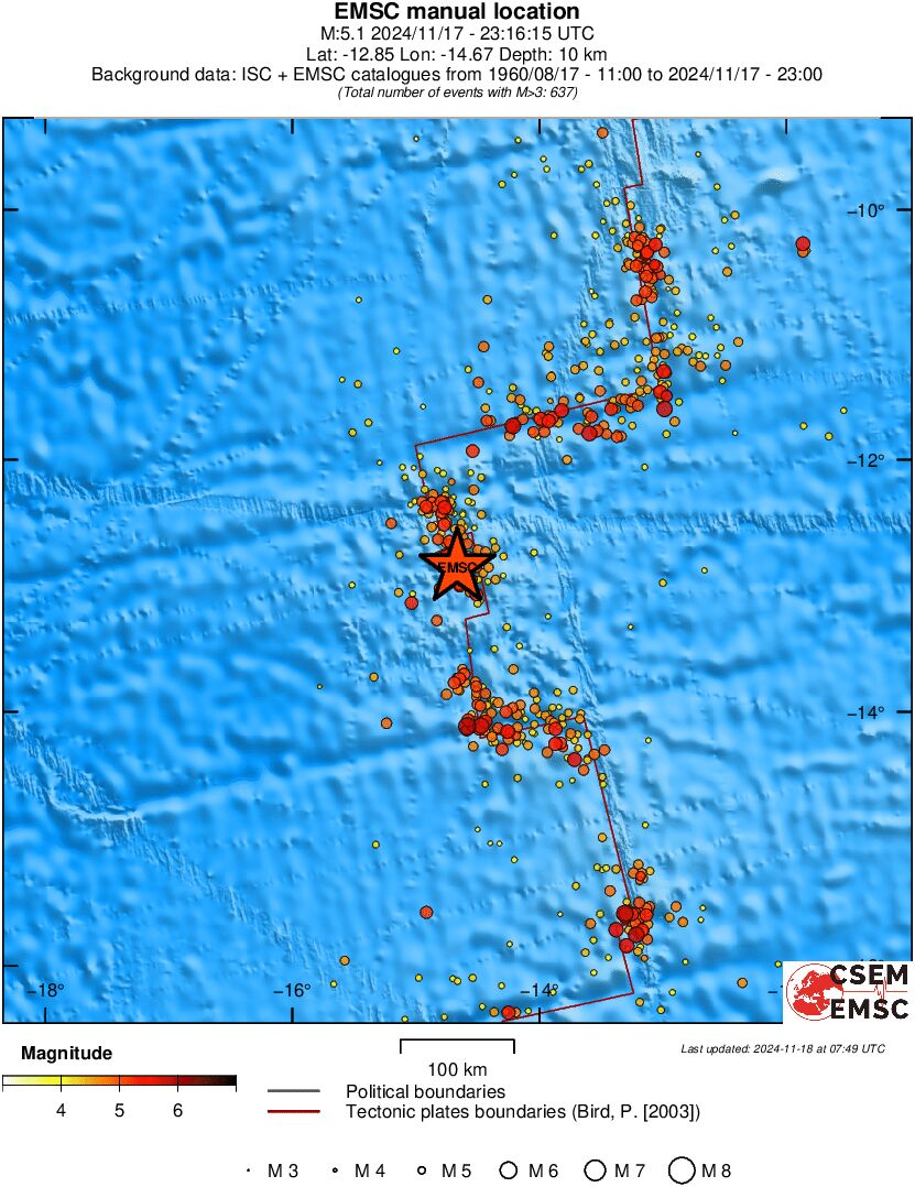 regional magnitude historical seismicity