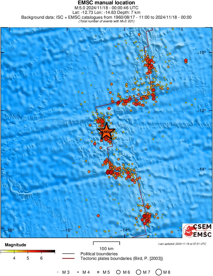 regional magnitude historical seismicity