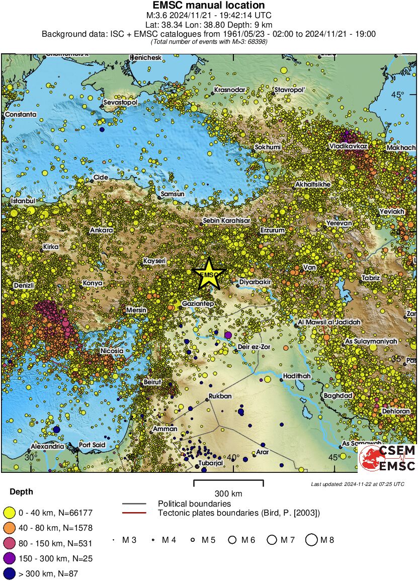 wide historical seismicity