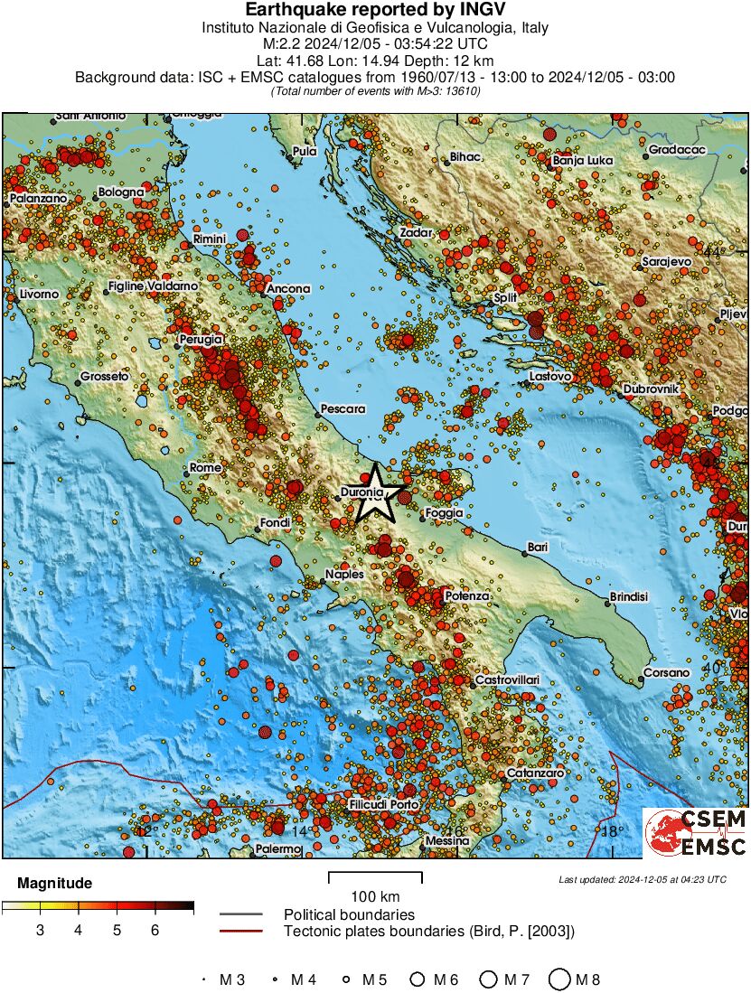 regional magnitude historical seismicity