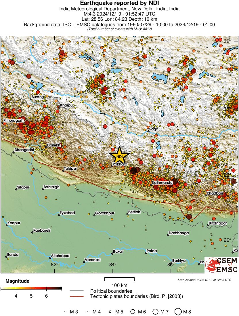 regional magnitude historical seismicity