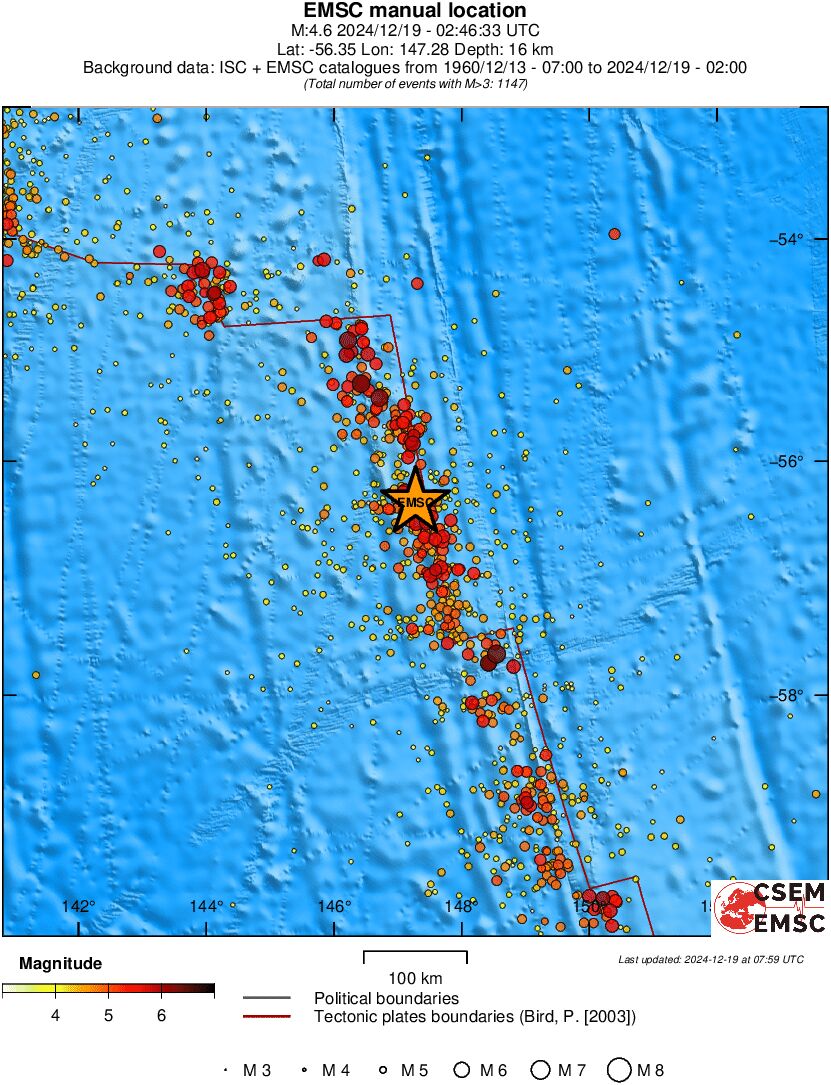 regional magnitude historical seismicity