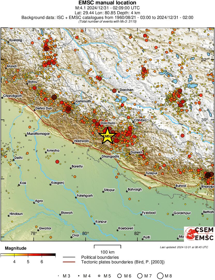 regional magnitude historical seismicity