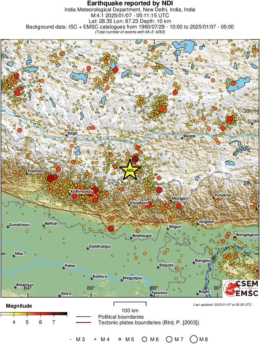 regional magnitude historical seismicity