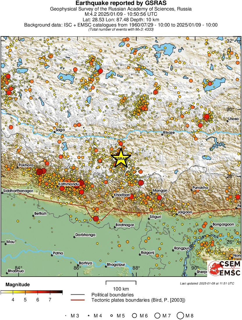 regional magnitude historical seismicity