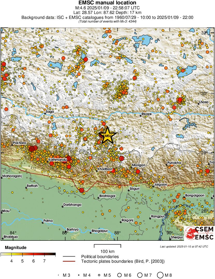 regional magnitude historical seismicity