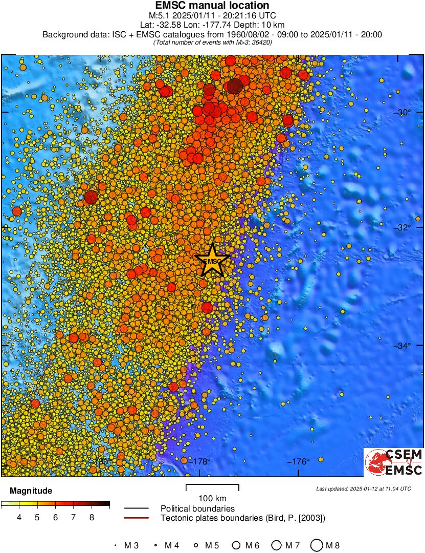 regional magnitude historical seismicity