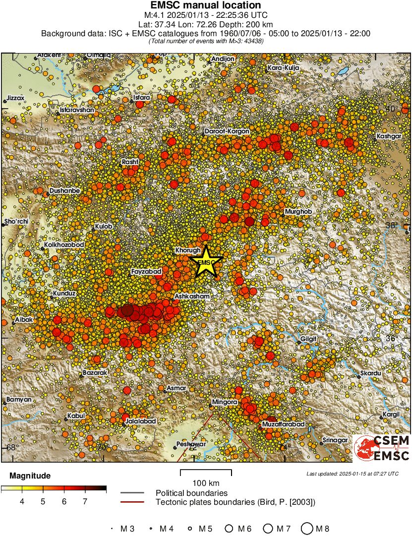 regional magnitude historical seismicity