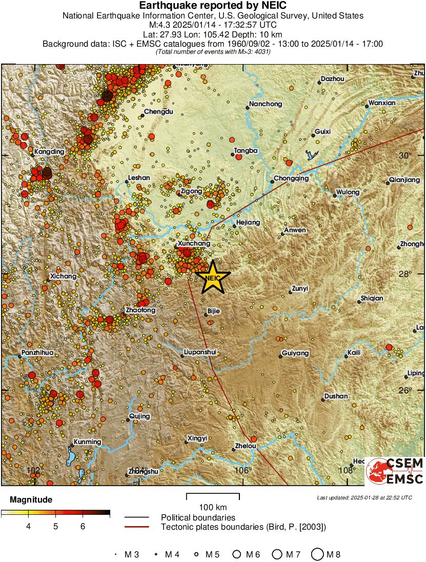 regional magnitude historical seismicity