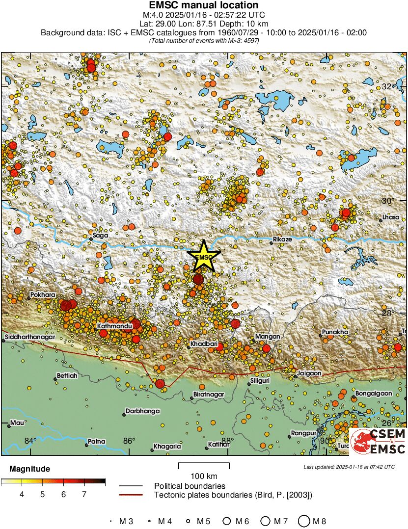 regional magnitude historical seismicity