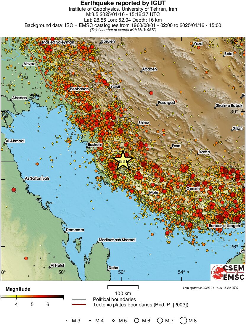 regional magnitude historical seismicity