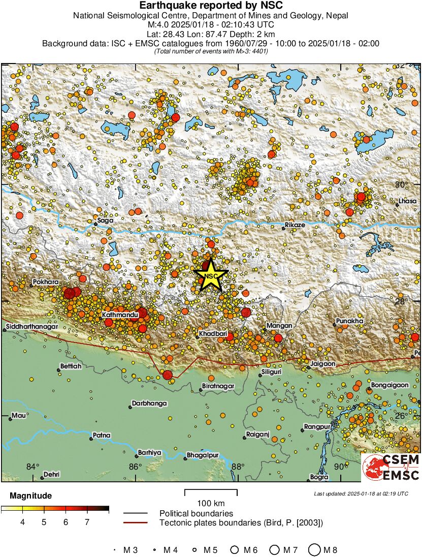 regional magnitude historical seismicity