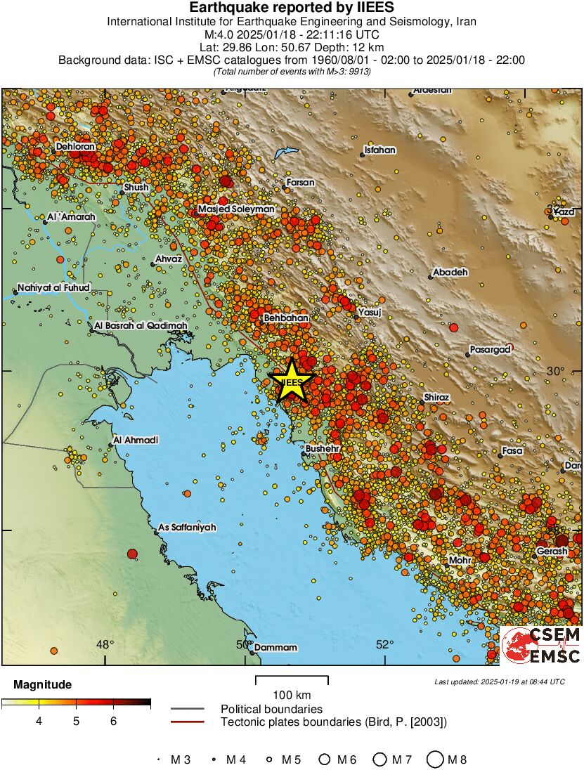 regional magnitude historical seismicity