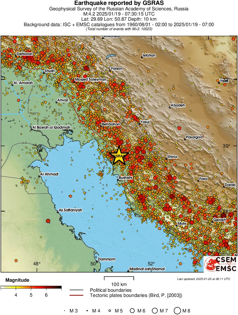 regional magnitude historical seismicity