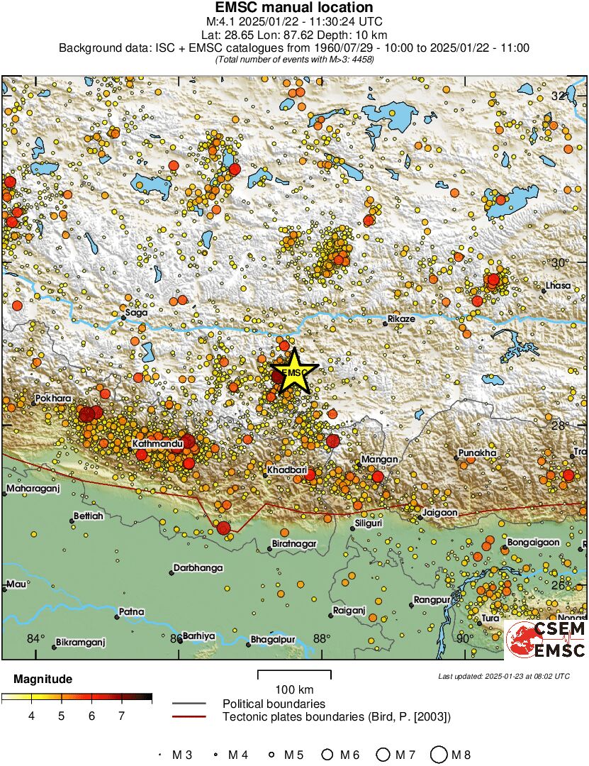 regional magnitude historical seismicity