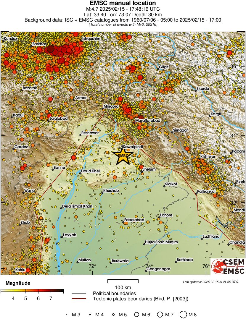 regional magnitude historical seismicity