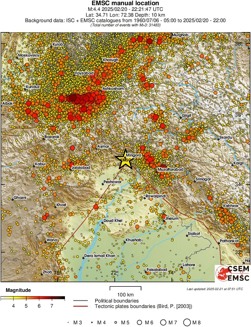 regional magnitude historical seismicity