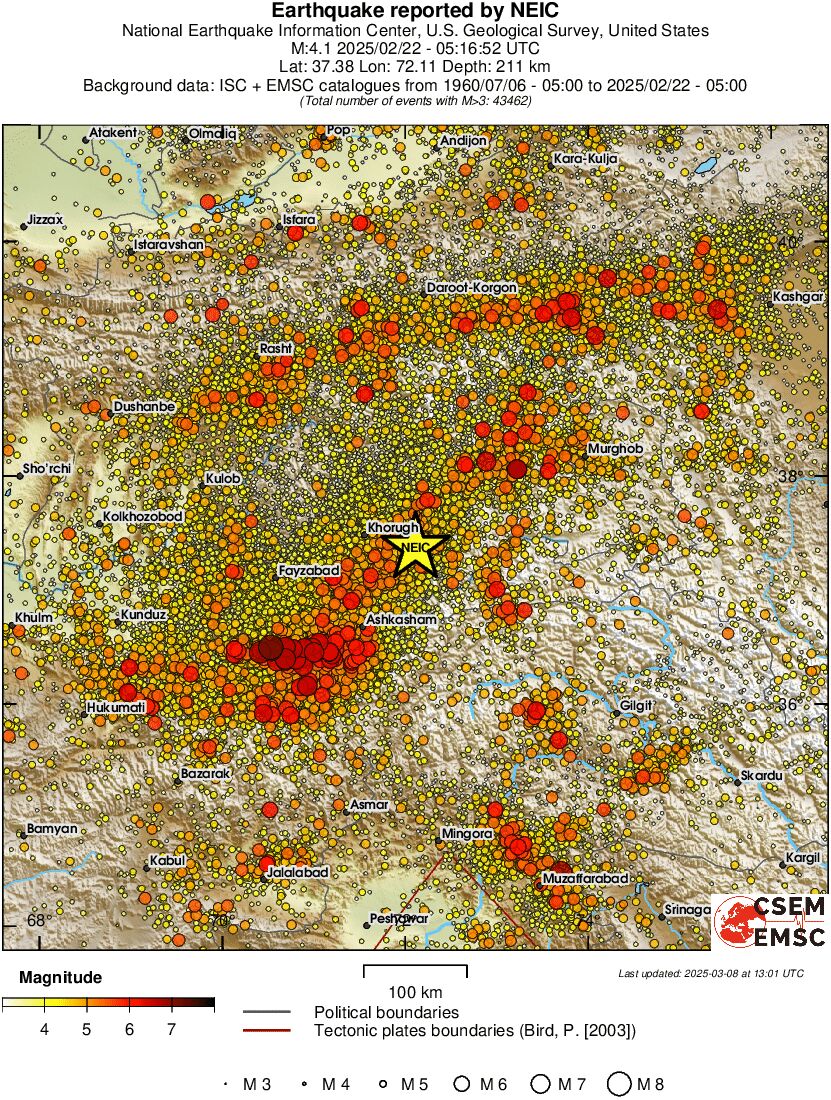 regional magnitude historical seismicity