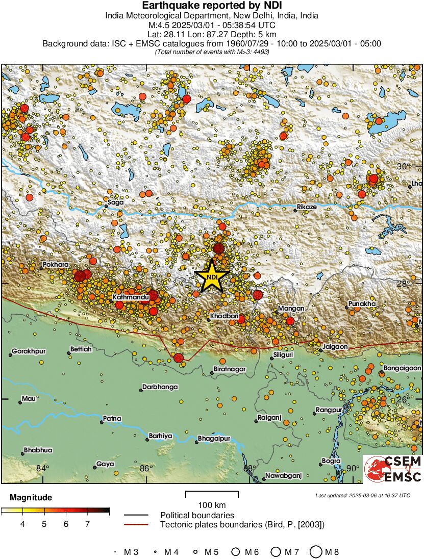 regional magnitude historical seismicity