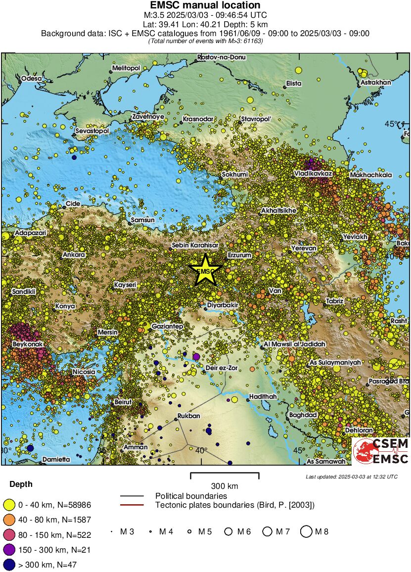 wide historical seismicity