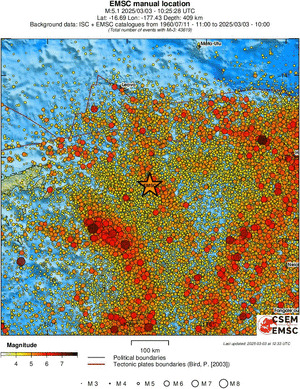 regional magnitude historical seismicity