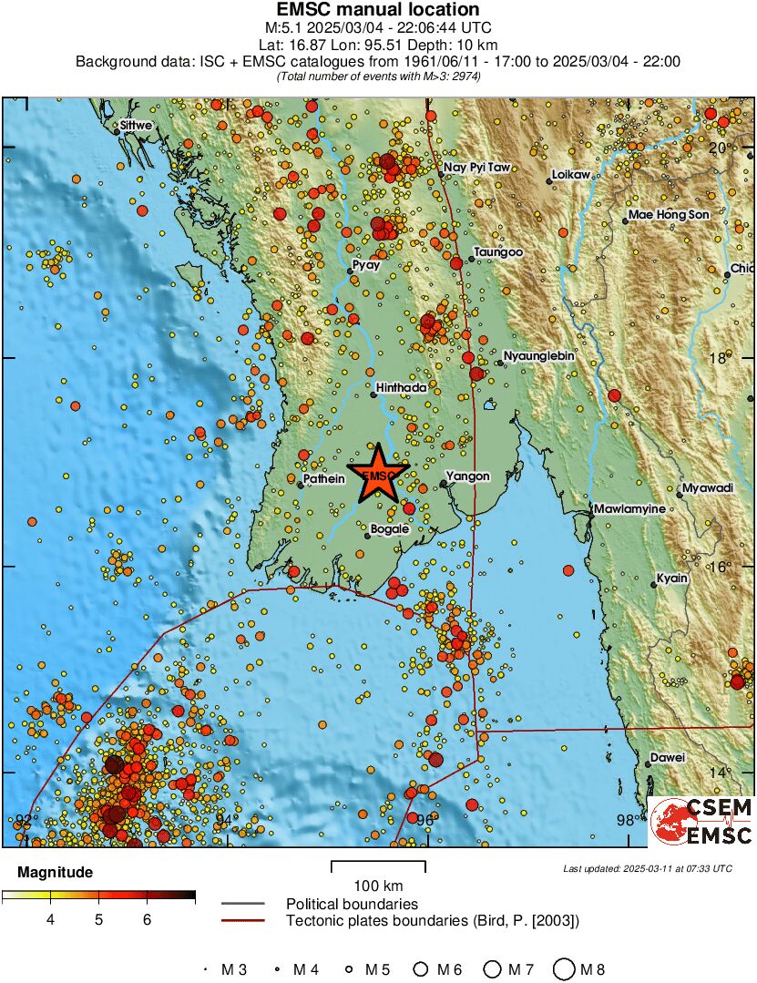 regional magnitude historical seismicity