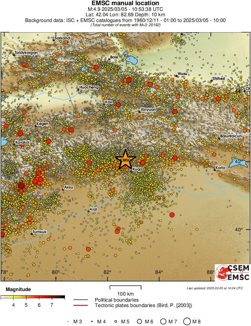 regional magnitude historical seismicity