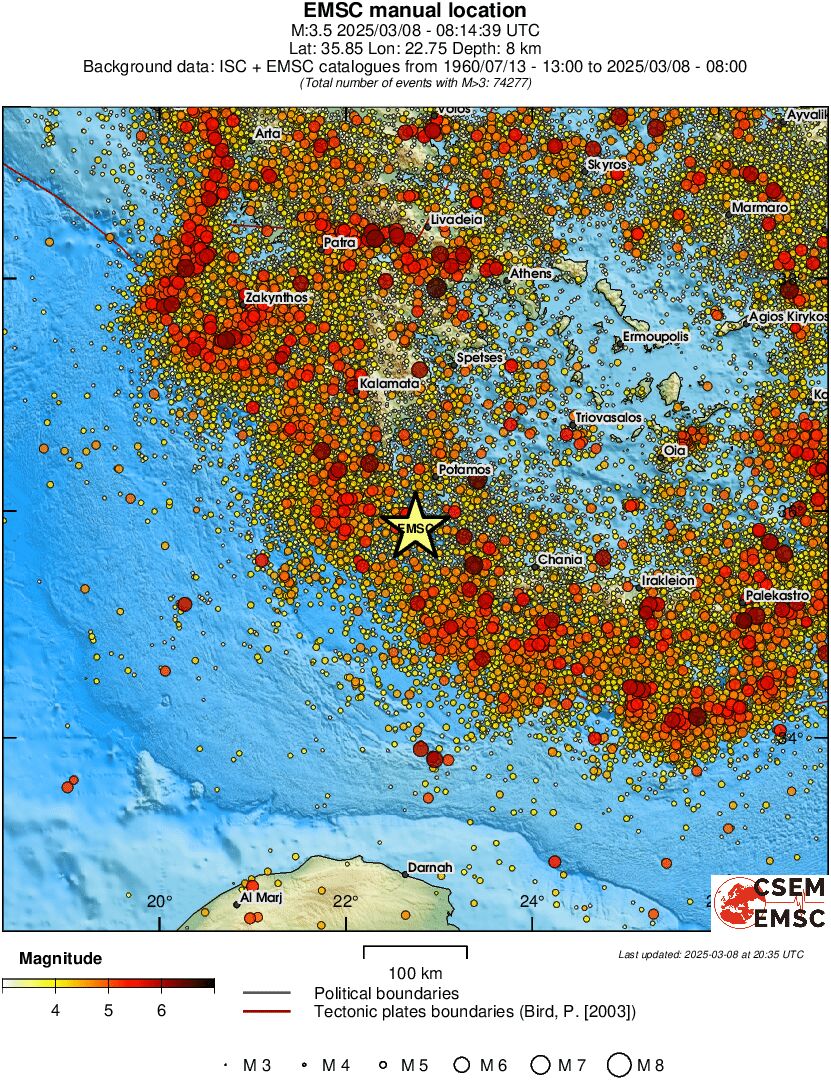 regional magnitude historical seismicity