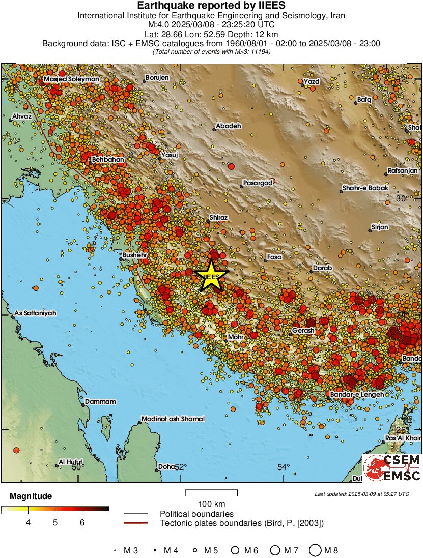 regional magnitude historical seismicity