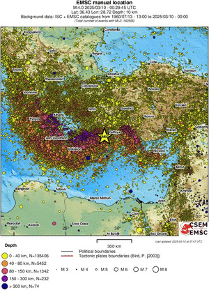 wide historical seismicity