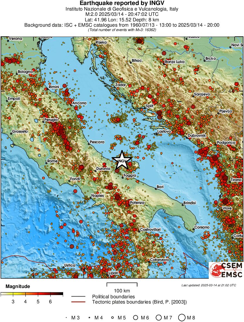 regional magnitude historical seismicity