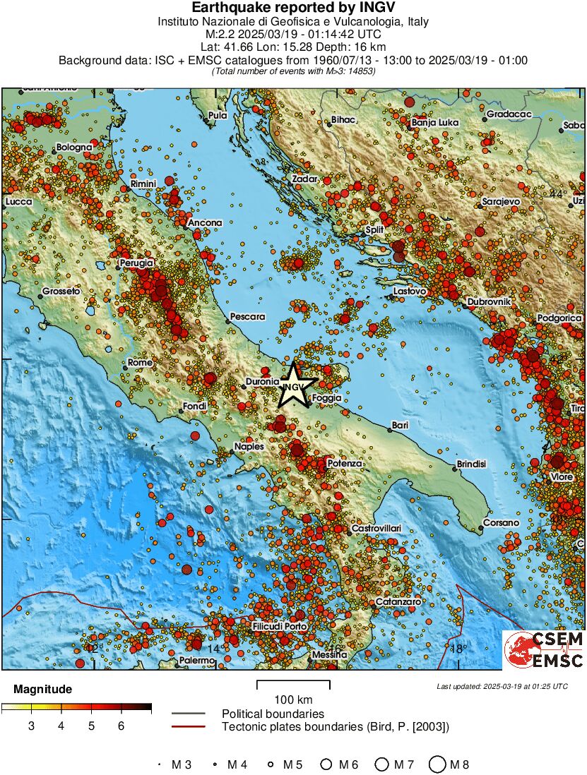 regional magnitude historical seismicity