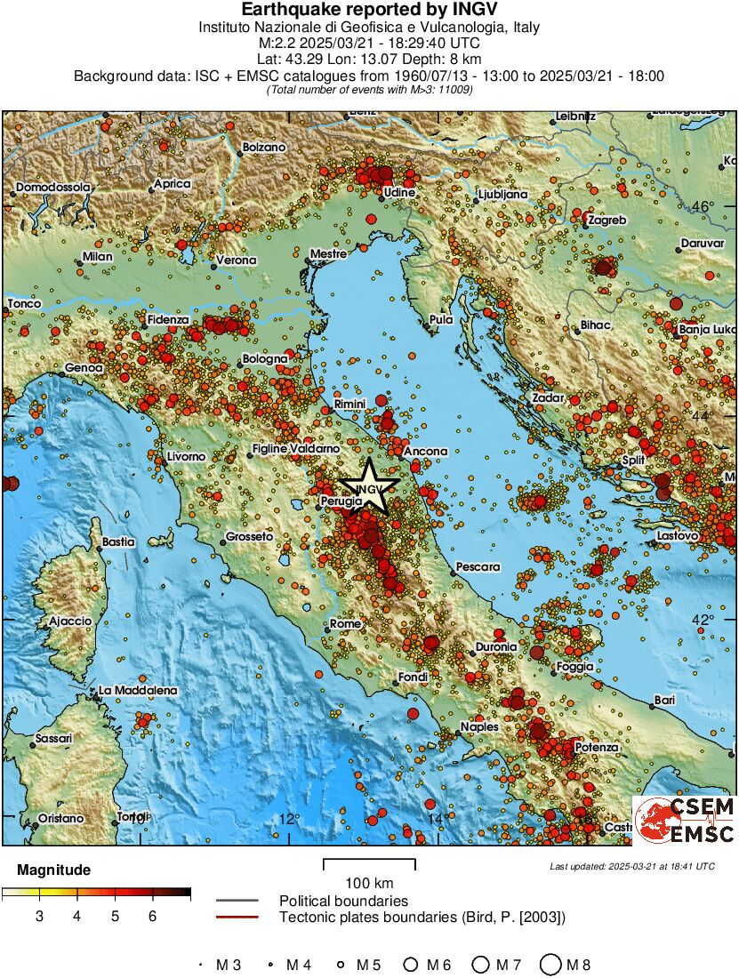 regional magnitude historical seismicity