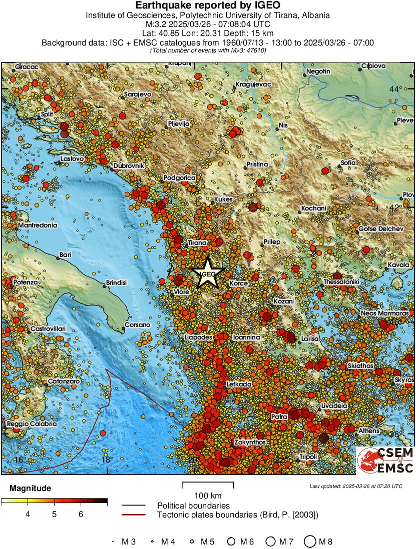regional magnitude historical seismicity