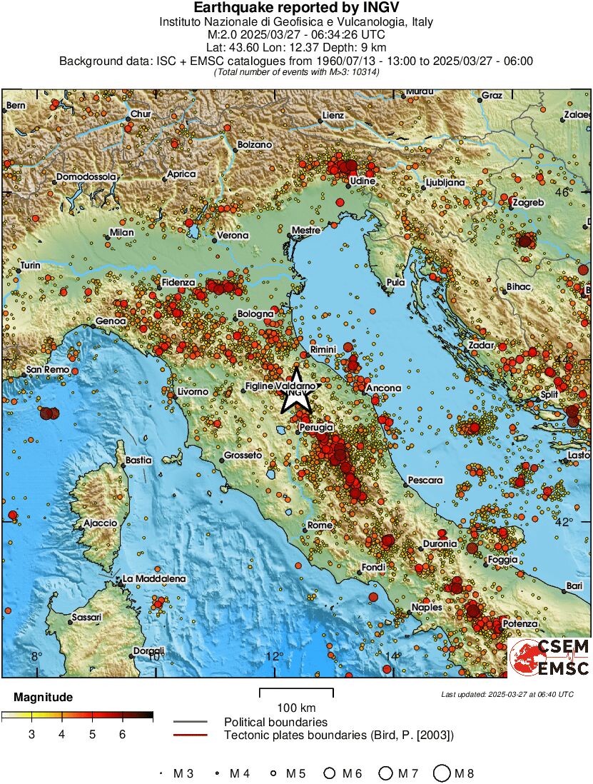 regional magnitude historical seismicity